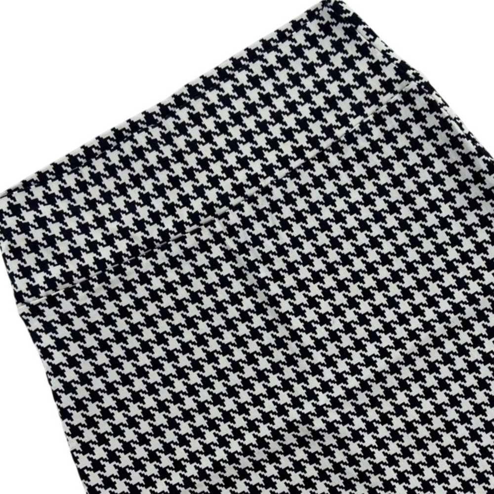 Houndstooth Mini Skirt Women Size‎ M Black White Classic Woven